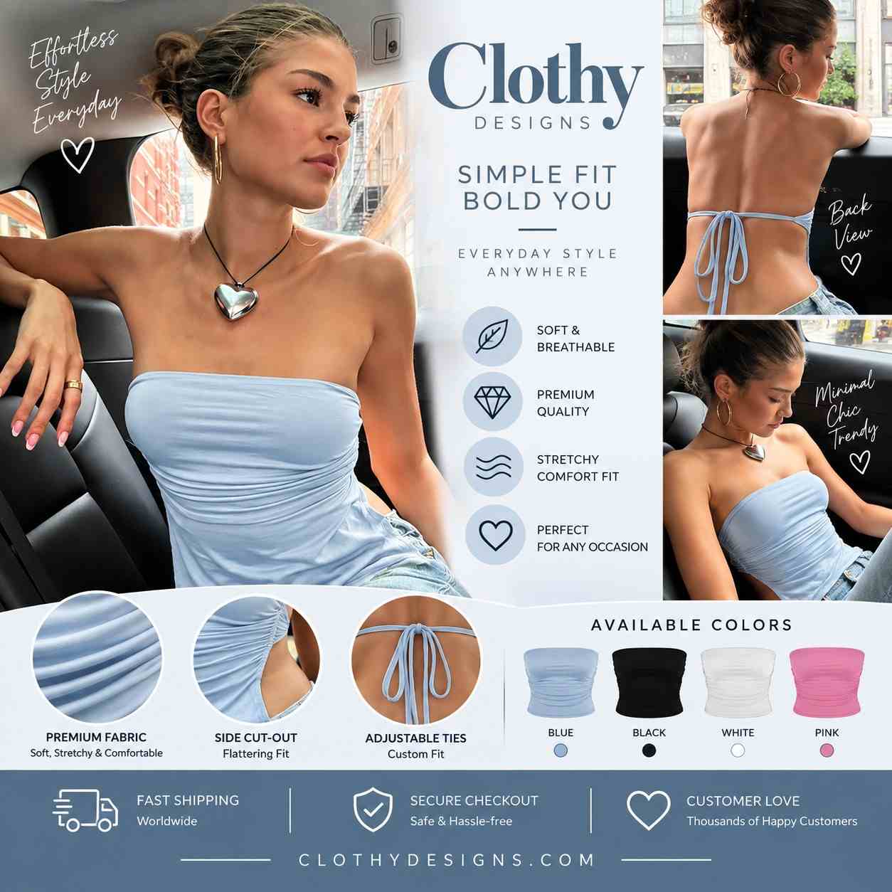 Women's Y2K Strapless Backless Crop Top – Green Sleeveless Bandage Club & Party Top